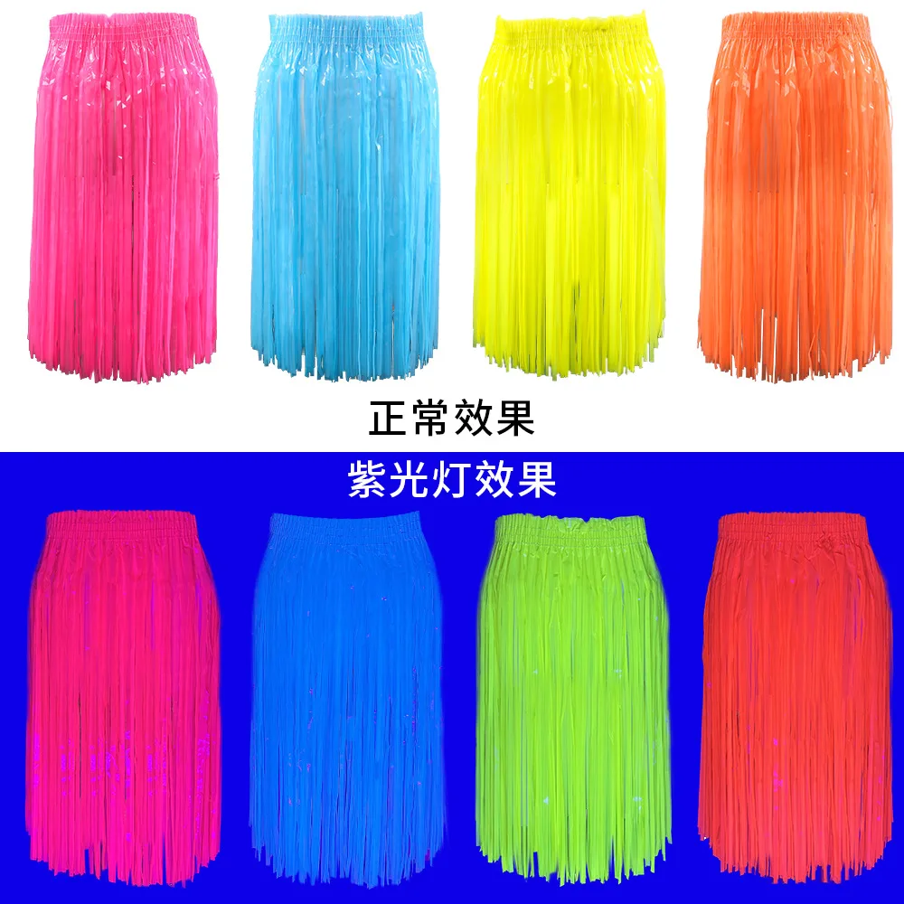 UV Light Party Decorations Black Light Reaction Formal Hat Fluorescent Gloves Glasses Straw Neon Party Supplies
