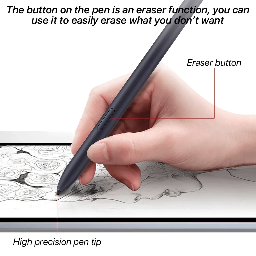 2025 Tablet Stylus S Pen for Samsung Galaxy Tab S6 Lite S7 FE S8 Plus S9 Ultra Pencil Pressure Sensing Eraser Without Bluetooth view 5