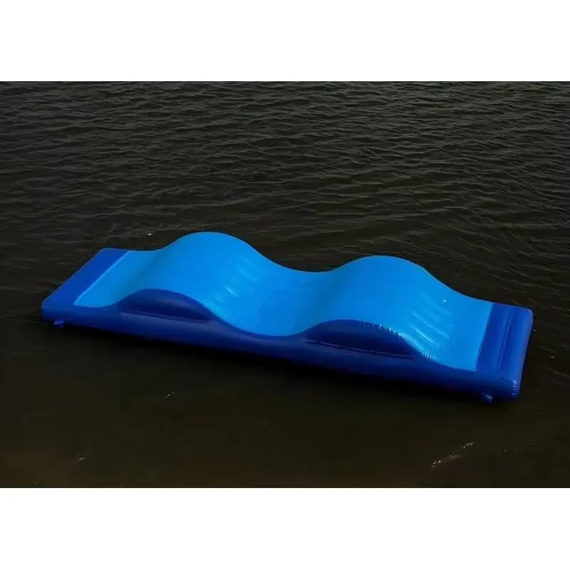 Inflatable Floating Water Mat - Low-Profile Multi-Person Lounge & Play Platform for Shallow Water