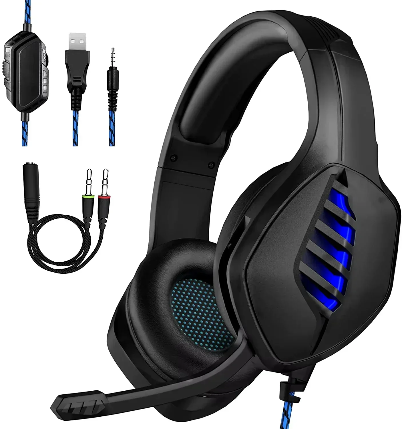 Head-mounted Wired Gaming Headset 3.5mm Computer Smart Mobile Phone Jack Effectively Reduces Noise Earphones Gaming Accessories