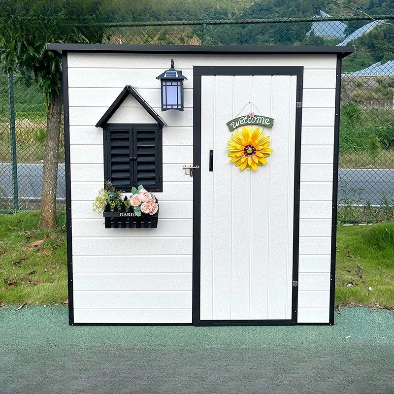 

Металлический садовый сарай 6.1x6.4 фута с напольным основанием, стальная конструкция, устойчивое к погодным условиям решение для хранения садового инвентаря