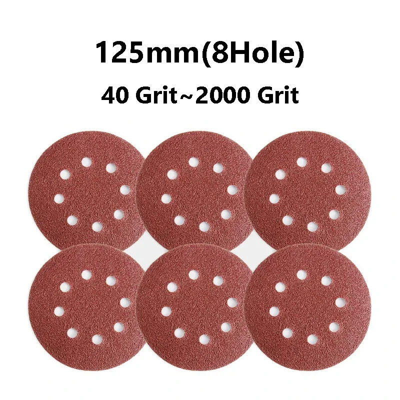 2/3/5Pcs 125mm 40-2000 Grit Sandpaper Woodworking Metal Grinding Disc for Metal Wood Glass Polishing Pads Home Abrasive Tools