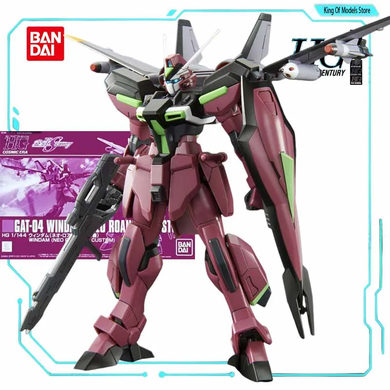 Bandai Original Model Kit HGUC 1/144 WINDAM NEO ROANOKE CUSTOM  Anime Action Figure Assembly Model Toy for Boys Gifts Ornaments