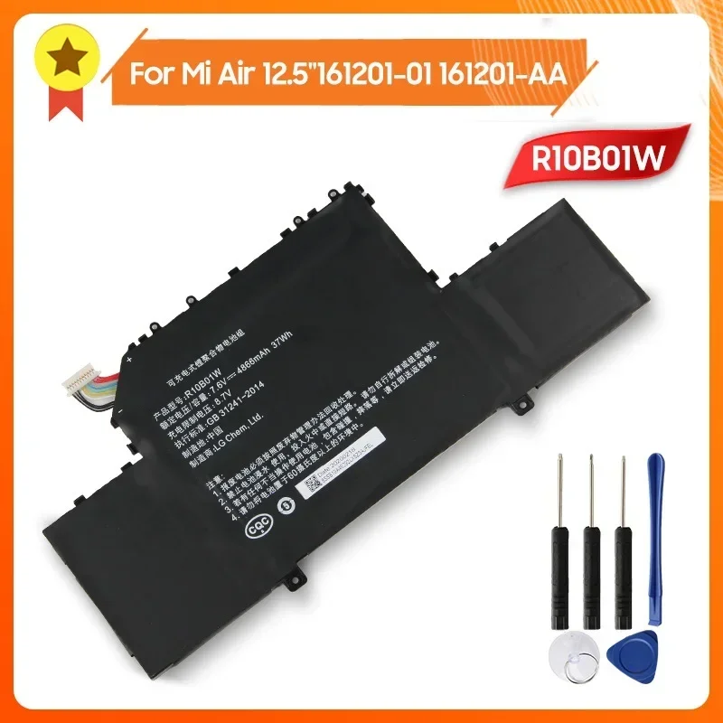 

Новый сменный аккумулятор для Xiaomi Mi Air 12,5 дюйма 161201 -01 161201 -AA Сменный аккумулятор R10BO1W 4866 мАч + Инструменты