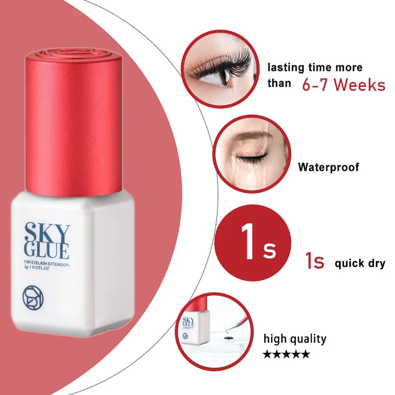 1 Bottle IBeauty SKY ZONE Glue Individual Fast Drying Eyelash Extensions Strong Glue 5ml Beauty Health Shop Korea Makeup Tools