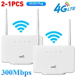 4G LTE CPE WIFI Router Modem 300Mbps 4G Router WiFi Repeater Wireless Modem External Antenna with Sim Card Slot for Home Work