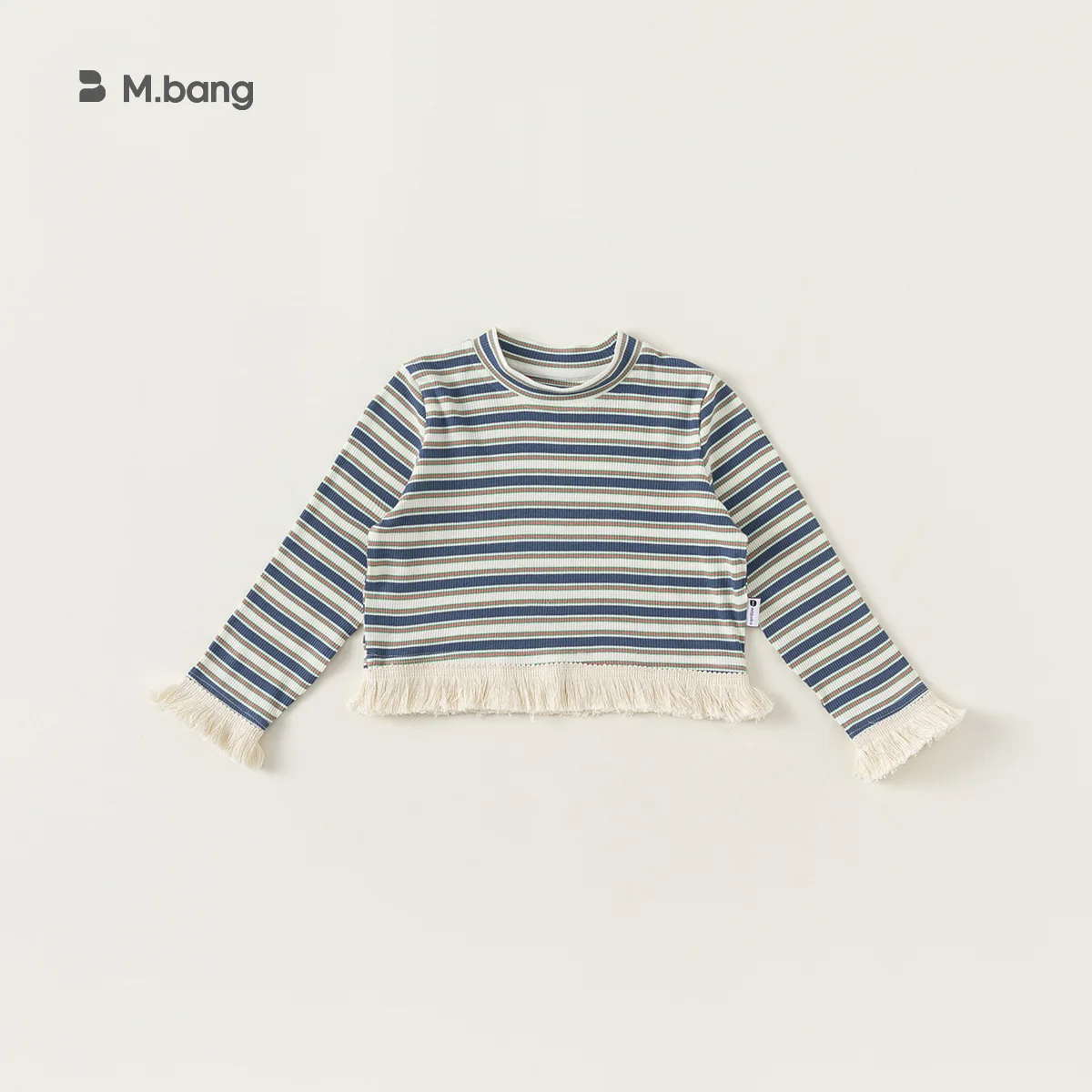 Baby Girl Top Children Clothes Long Sleeve Striped T-shirt Girls Personality Fringe Shirt Spring and Autumn Clothing T-shirt