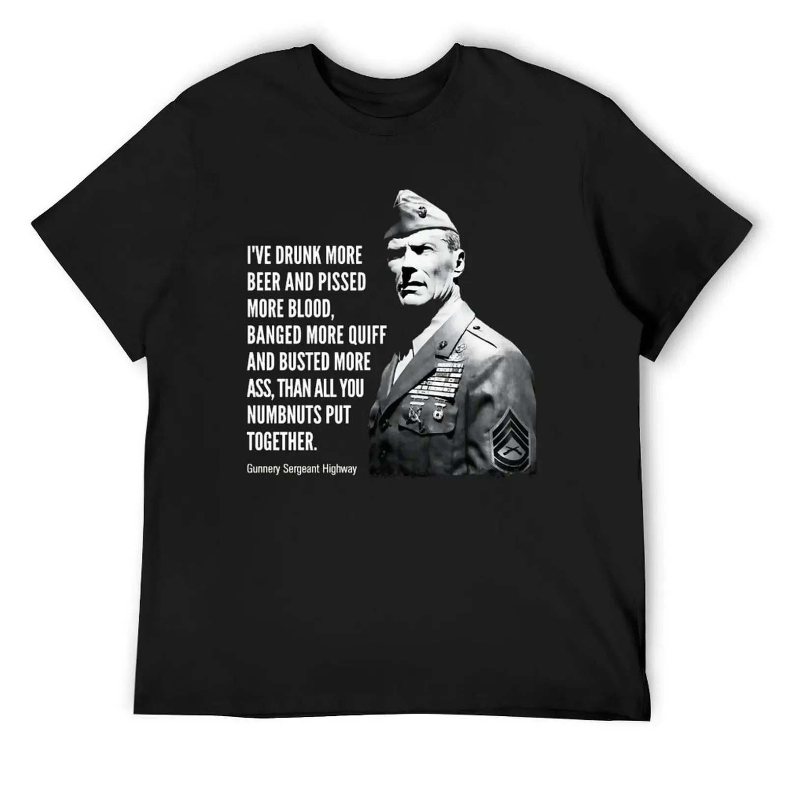 Mod.1 Heartbreak Ridge Gunnery Sergeant T-Shirt shirts graphic tee essential t shirt anime t shirts men t shirts high quality