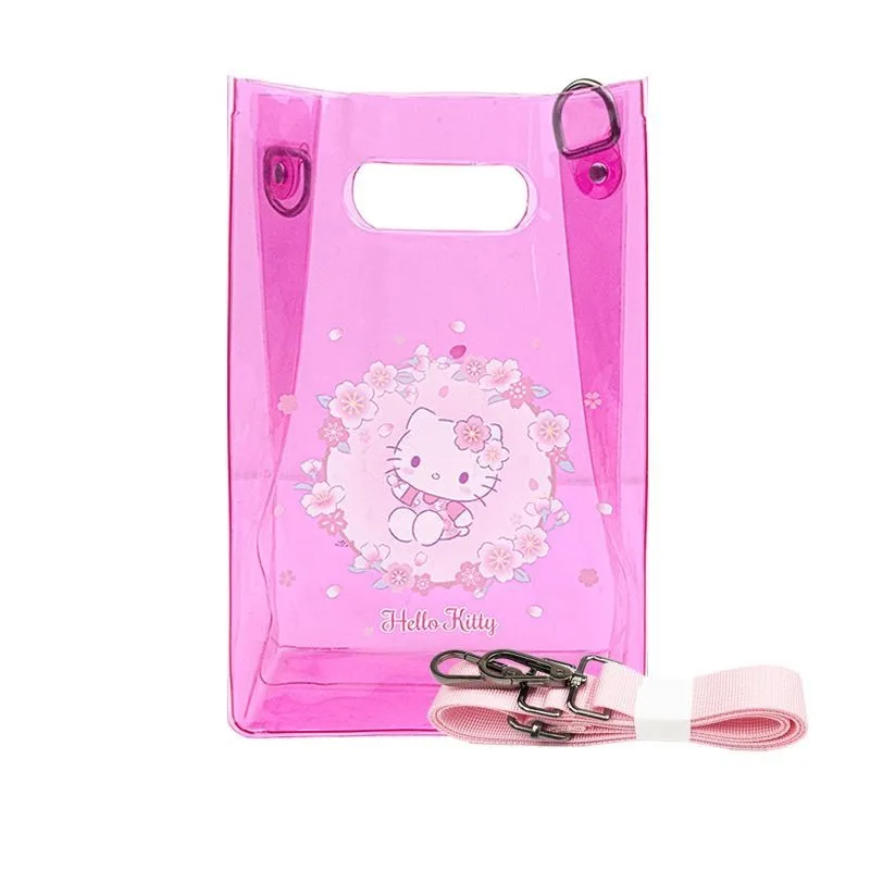 

Cinnamoroll Kuromi Anime Kawaii Sanrio Pvc Transparent Handbag Cute HelloKitty Cartoon Waterproof Student Jelly Bag Gifts