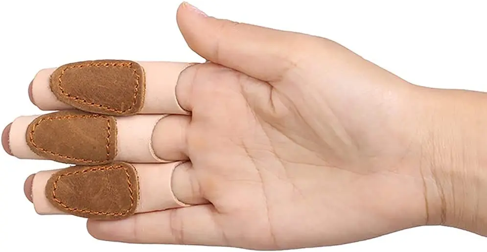 Anneau De Pouce De Tir à L'Arc En Cuir PU Avec Sangle Réglable - Protège-Pouce Antidérapant Pour Arc Classique