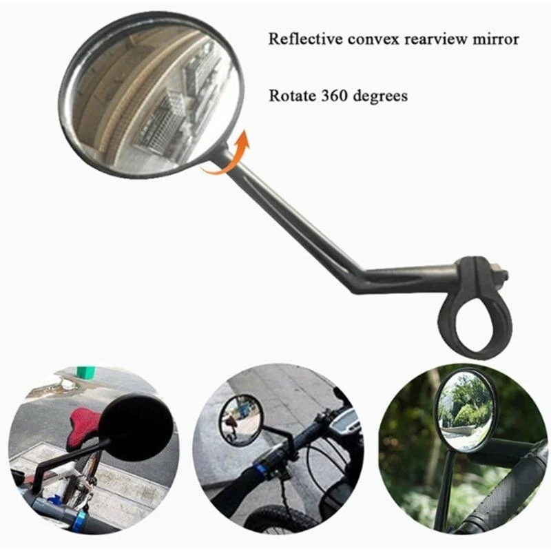 

Universals Bike Mirror Adjustable Handlebar Rearview Mirror Wide Angles Safety Mirror for Electric Bike Cycling