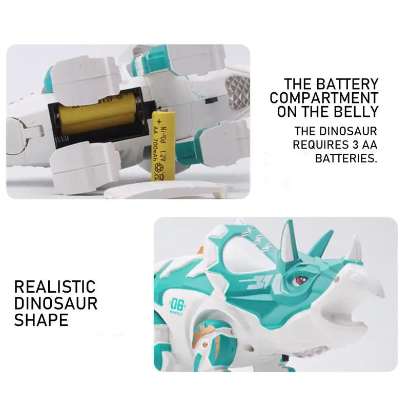 Electric Dinosaur Toys Electric Walking Triceratops Dinosaur Model Electric Walking Mechanical Dinosaur Toy For Children Kids