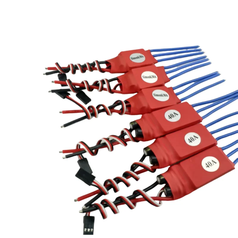 

The simonk 30A40A brushless ESC control motor speed is suitable for the power regulation requirements of model aircraft