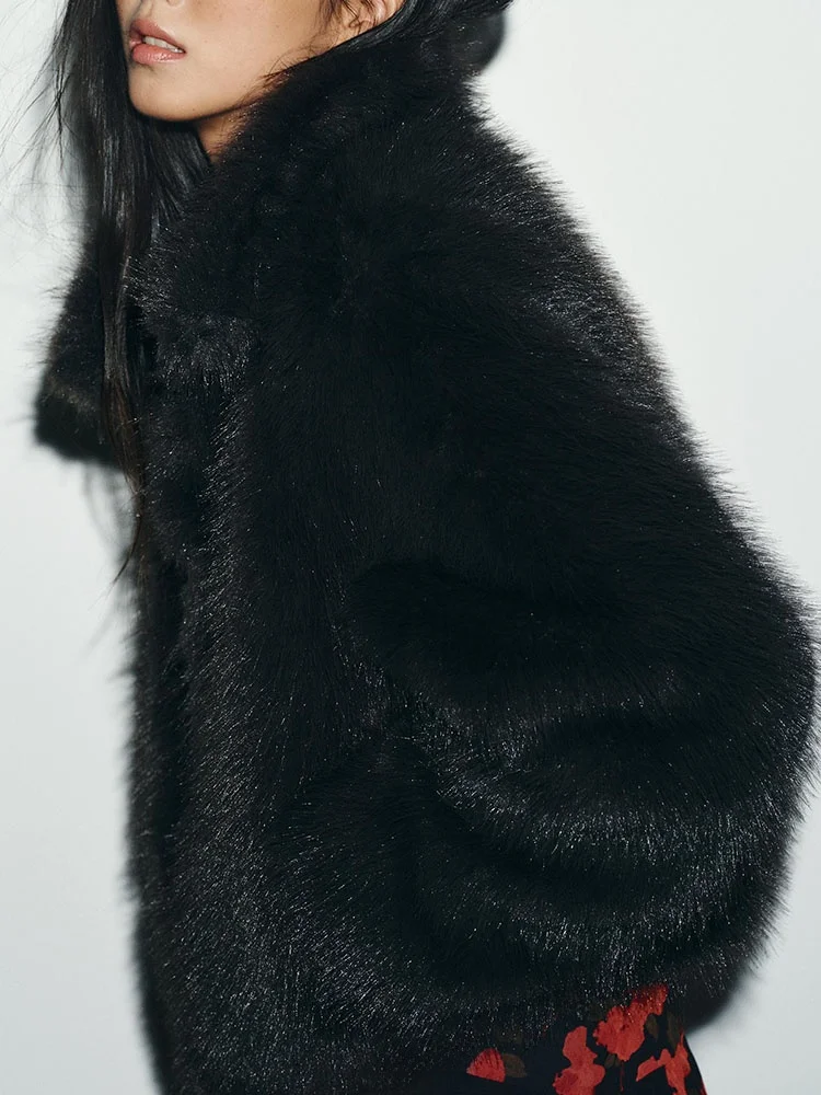 Autunno 2025 Nuovo effetto pelliccia artificiale da donna Jaet ort Capispalla lungo Sve Ladies' Faion European Sle Pelle sintetica