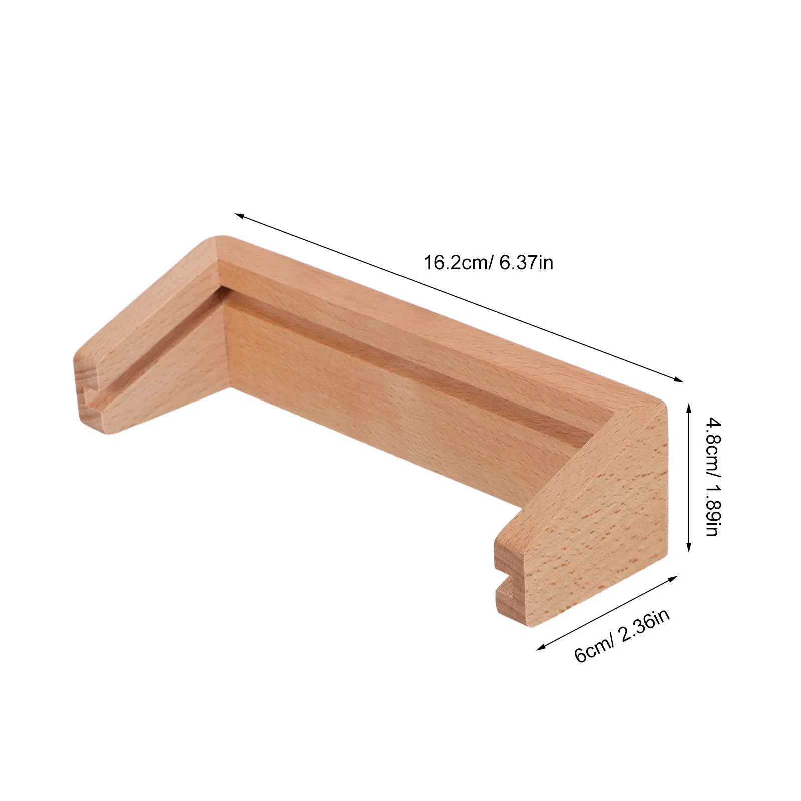Wood Stand Monthly Desk Calendar Natural Solid Wood Block Base Cardstock Holder Photo Display Pedestal Office Home Retail
