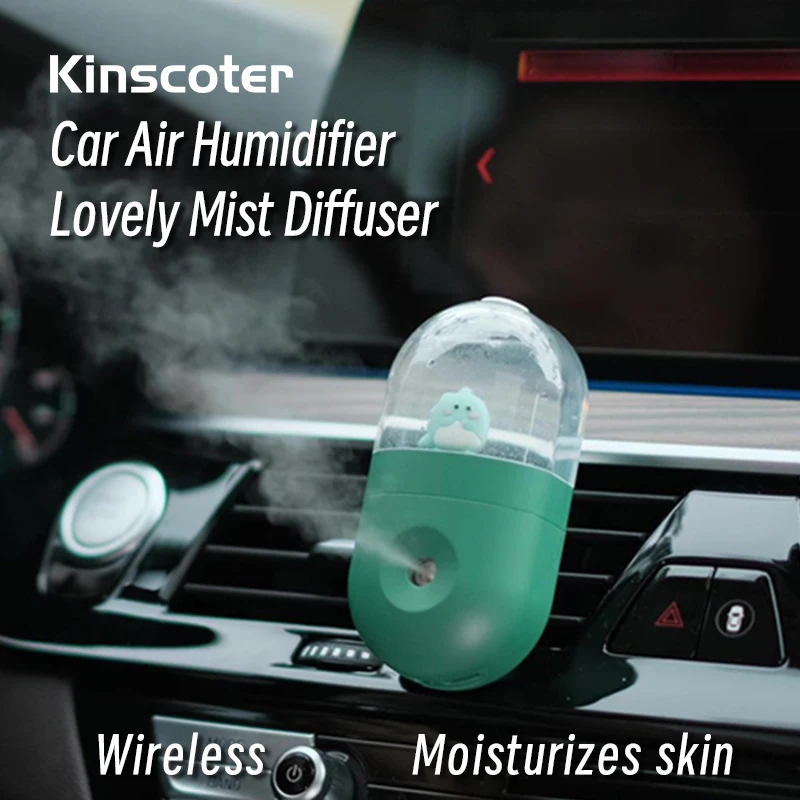 KINSCOTER Winter Car Air Humidifier Wireless Portable Mini USB Mist Diffuser Sprayer Purifier As A Gift Moisturize The Skin