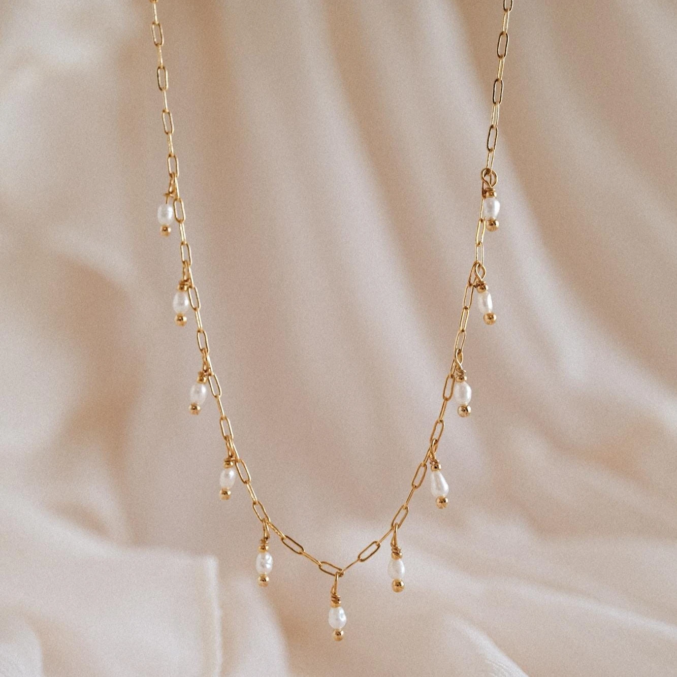 14K Gold Filled Freshwater Pearls Necklace Handmade Pendants Collier Femme Kolye Collares Boho Jewelry for Women