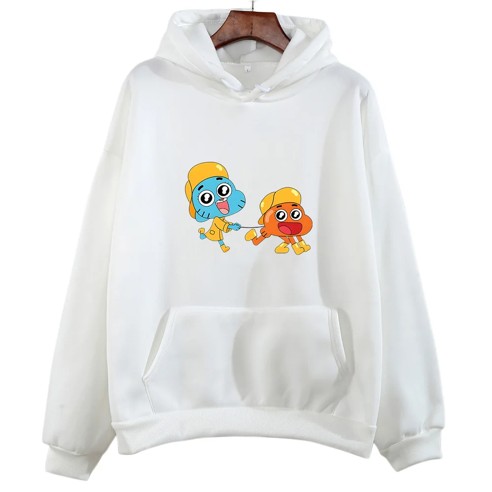 Gumball Wattersonn Cute Anime Hoodies Women/men Casual Sweatshirts Autumn Fleece Pullovers Brand High Quality Hooded Clothing