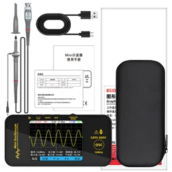 BSIDE OT3 Handheld Digital Oscilloscopes 48MS/s Sampling Rate 10MHz Analog Bandwidth Support Firmware Upgrade Waveform Storage