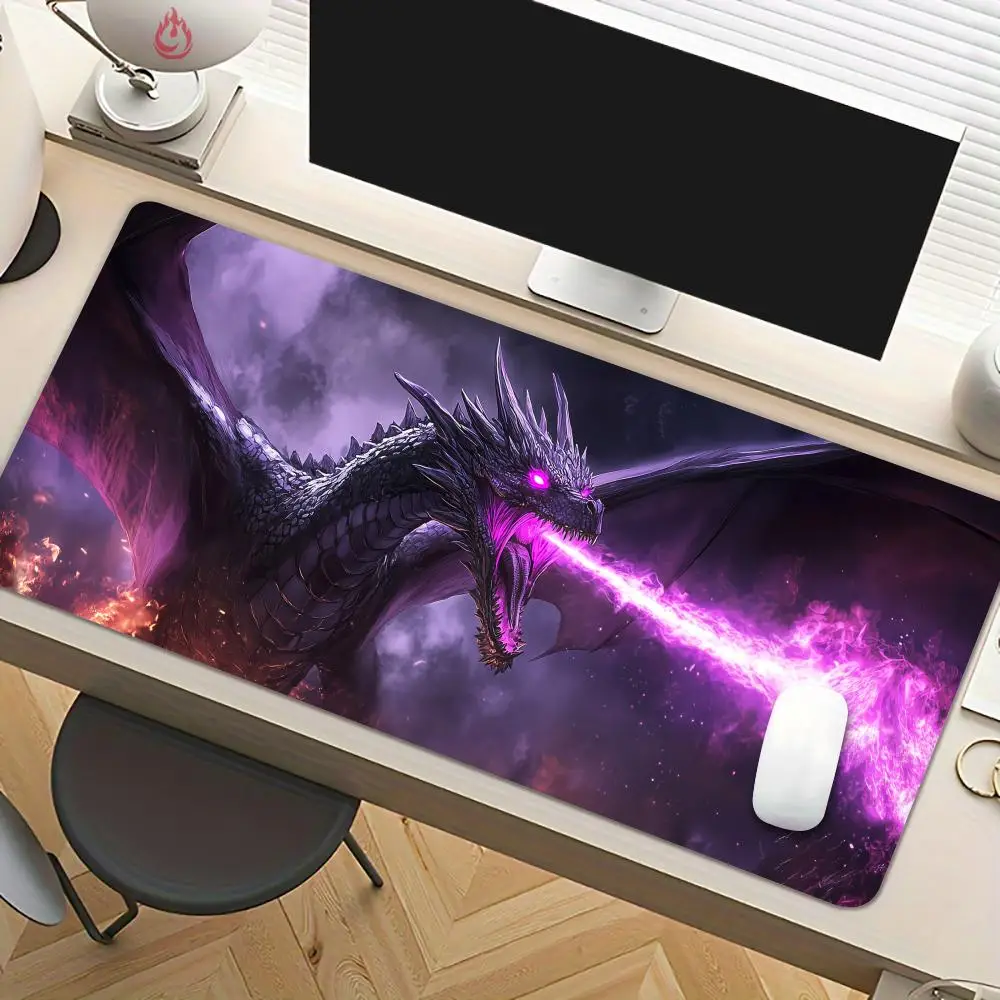 Tapis de souris de jeu Dark Fantasy Giant Dragon, tapis de bureau antidérapant, accessoires pour ordinateur, tapis de souris étendu