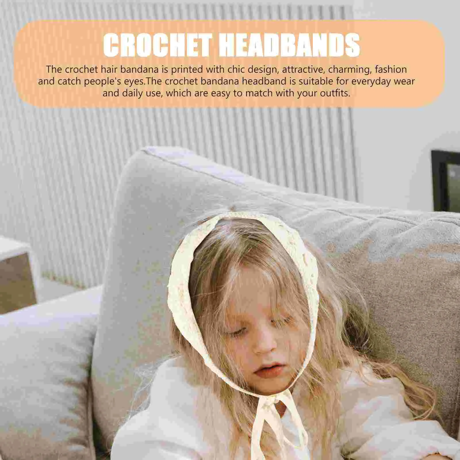 2 uds. 1 Juego (+ caqui) diademas para la cabeza para niñas Bandana de ganchillo bufanda para el pelo turbante triangular para mujeres