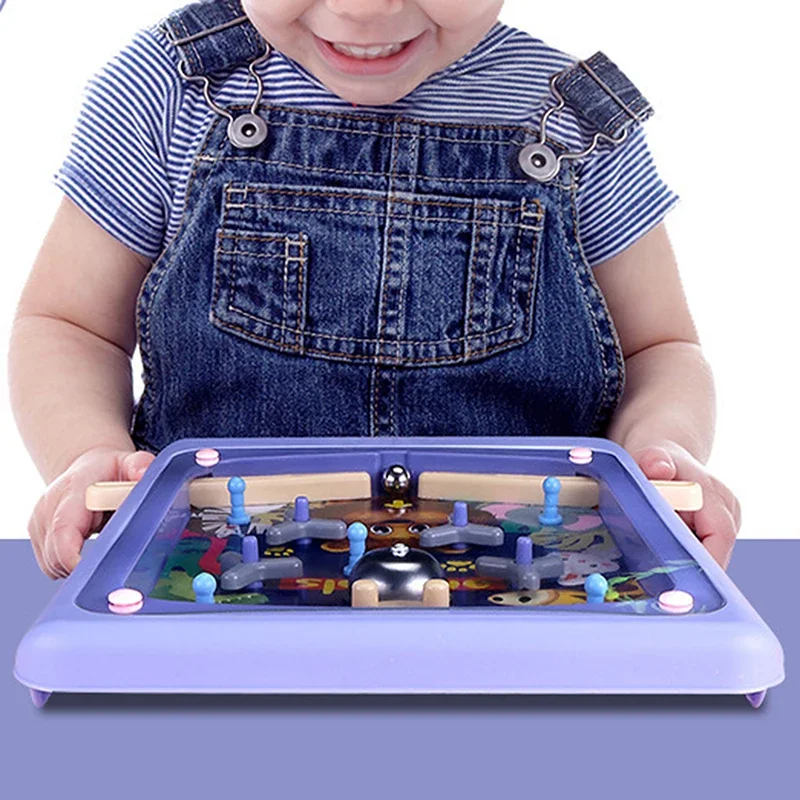 Kids Desktop Pinball Game Machine Desktop Battle Pinball Toy Parent-Child Interactive Party Board Game Child Table Shooting Toys