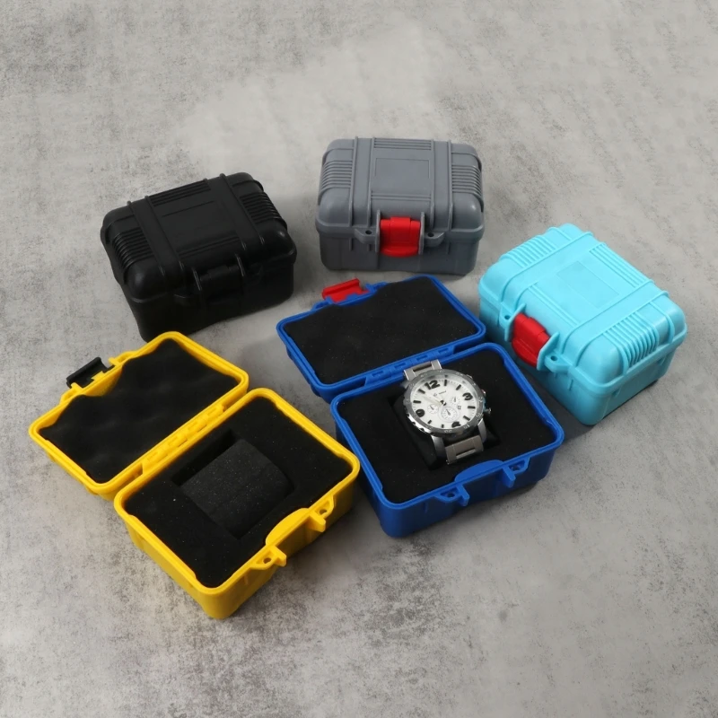 1 Slot Impact-Resistant Watch Box Waterproof Watch Organizer Plastic Watch Storage Box ABS Material for Travel Watch