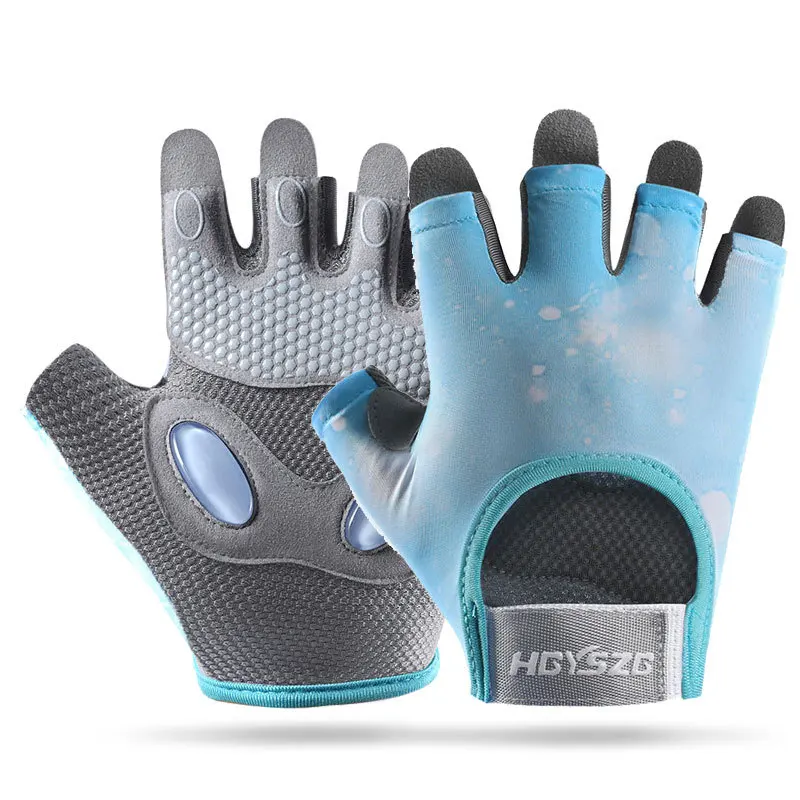 Guantes de gimnasio antideslizantes para hombre y mujer, manoplas de medio dedo para Fitness, culturismo, levantamiento de pesas, entrenamiento de Yoga