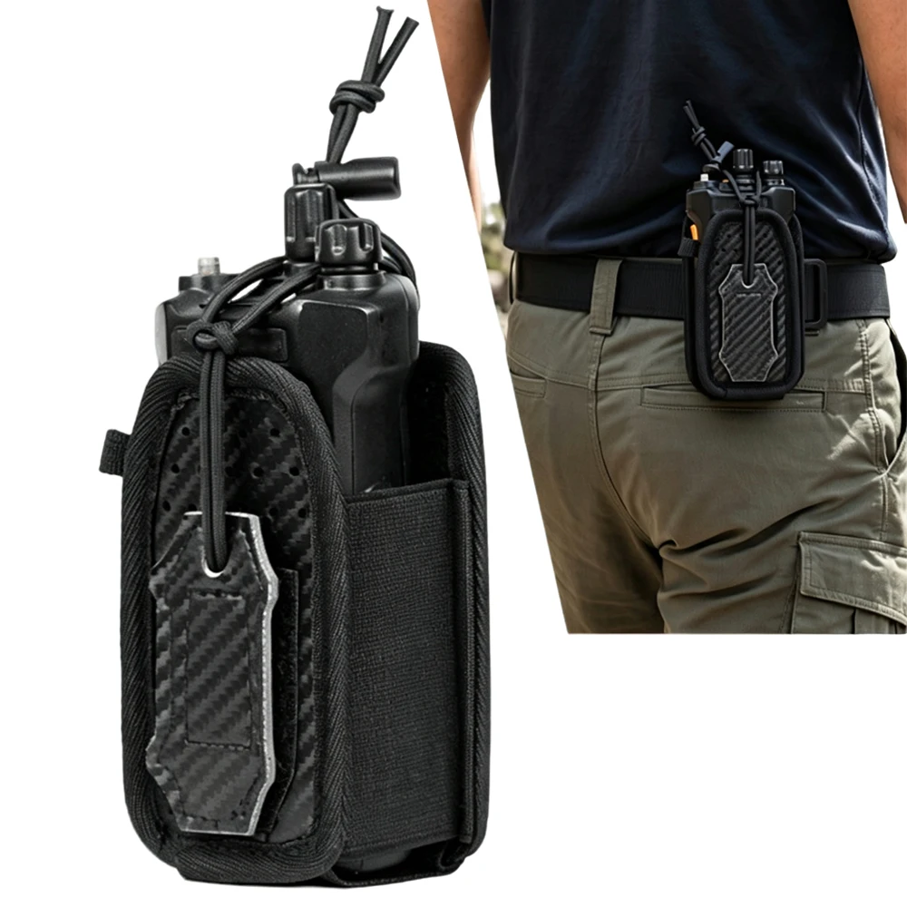 Tactical Walkie Talkie Holster Molle Radio Pouch Universal Radio Interphone Holster Walkie Talkie Carrying Case for Hunting