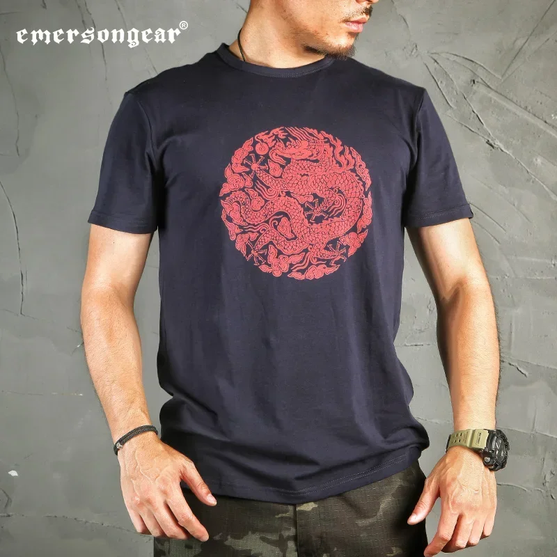 Camiseta Emersongear Ming Guards versión trasera camisetas culturales informales camiseta deportes viajero Camping senderismo al aire libre