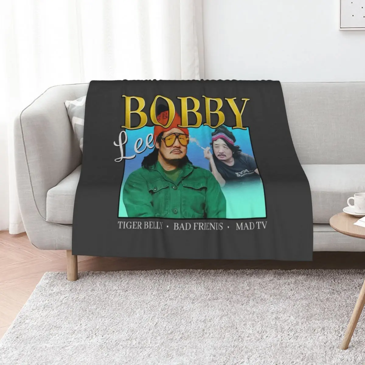 Bobby Lee retro / vintage design Throw Blanket Shaggy Hairy Sofa Quilt Weighted Single bed plaid Blankets