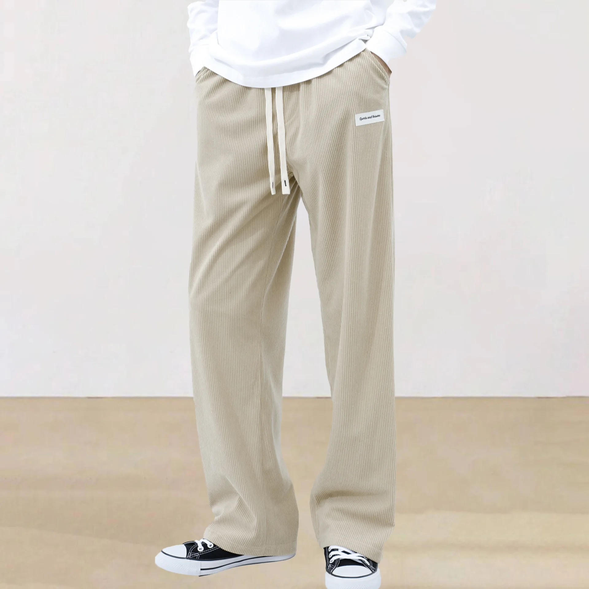 Casual Pants Men Women Yoga Trousers Youth Street Dance Rap Loose Sweatpants Wide Legs Corduroy Board Britches Baggy Slacks