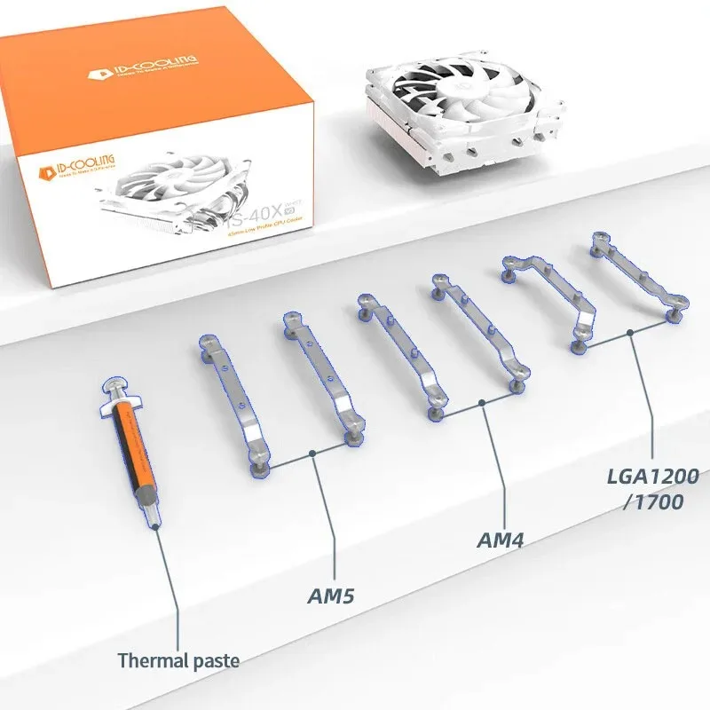 ID-COOLING IS-40X V3 ارتفاع 45 مم 4 أنابيب حرارية وحدة المعالجة المركزية برودة 12 فولت 4PIN PWM مروحة منخفضة الضوضاء دعم إنتل LGA1700/1200 AMD AM4/AM5