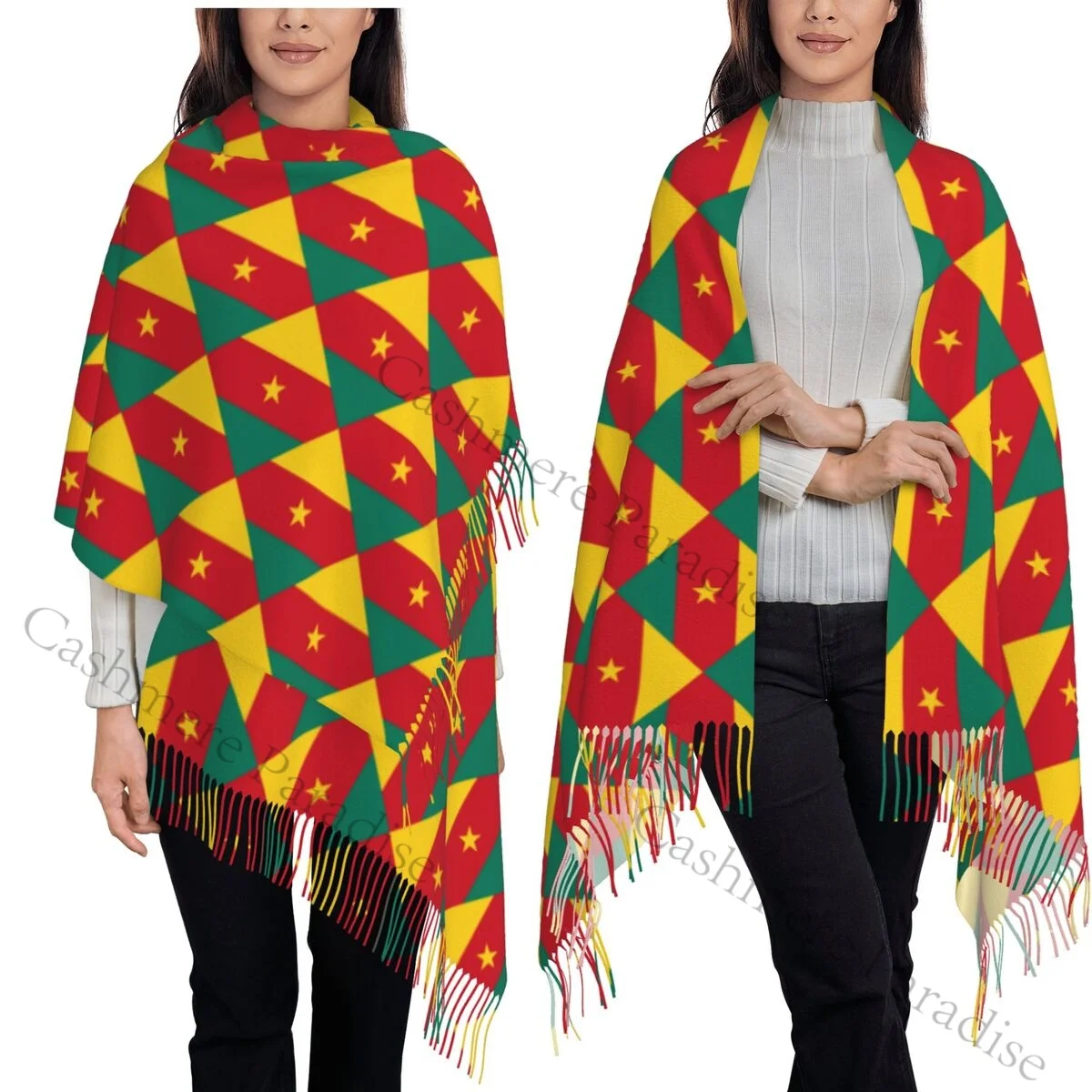 

Женские теплые зимние шарфы с флагом Камеруна, шарф на осень и зиму