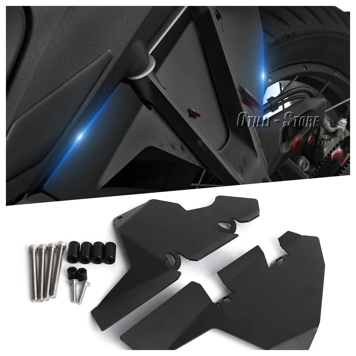 

For BMW R1300GS Adventure R 1300 GS r1300gs ADV 2023 Motorcycle Passenger Foot Pedal Footrest Rear Seat Mudguard Splash Guard