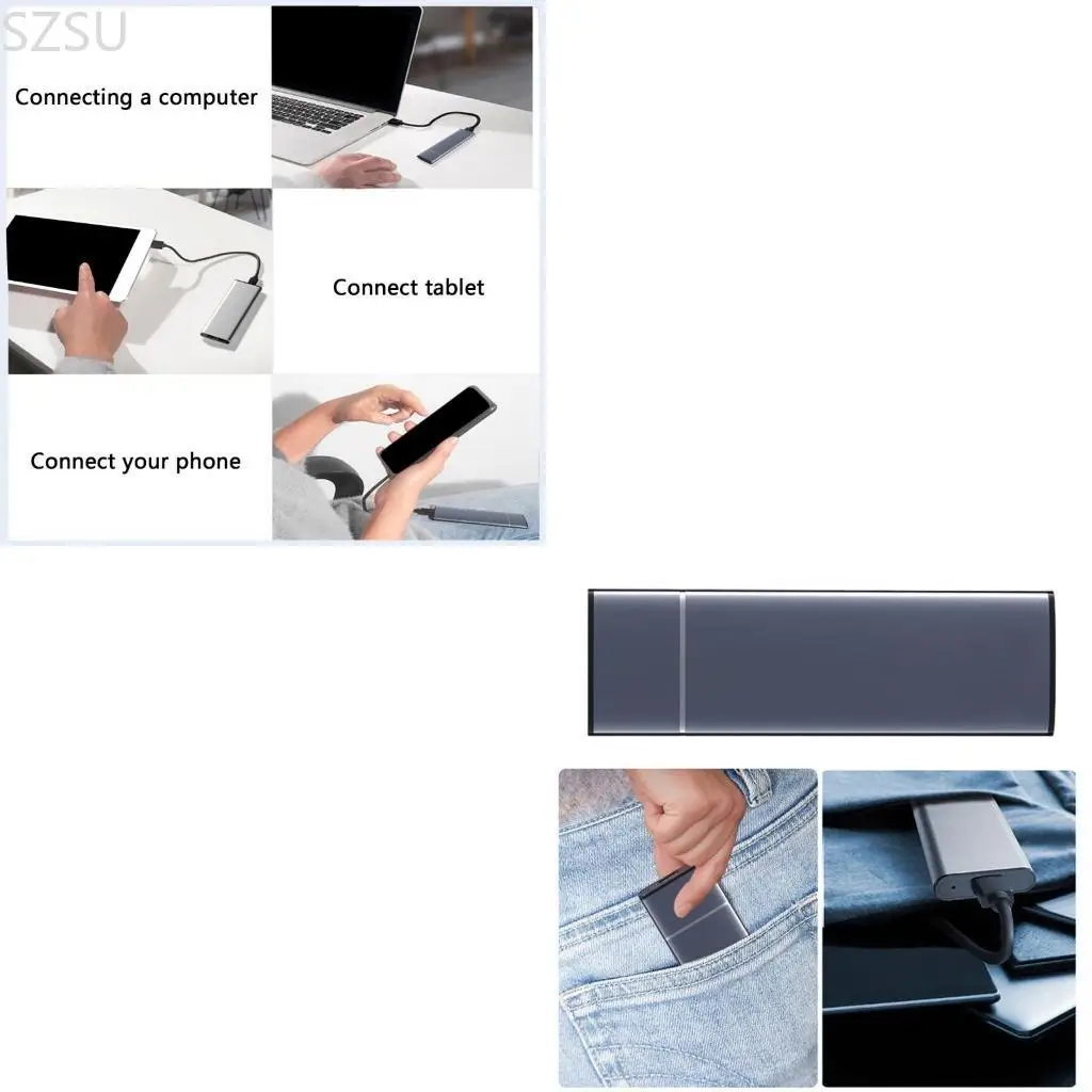 

SZSU Premium Metal SSDs Case for NGFFs Hard Drive Enclosure Heat Resistant Compactly