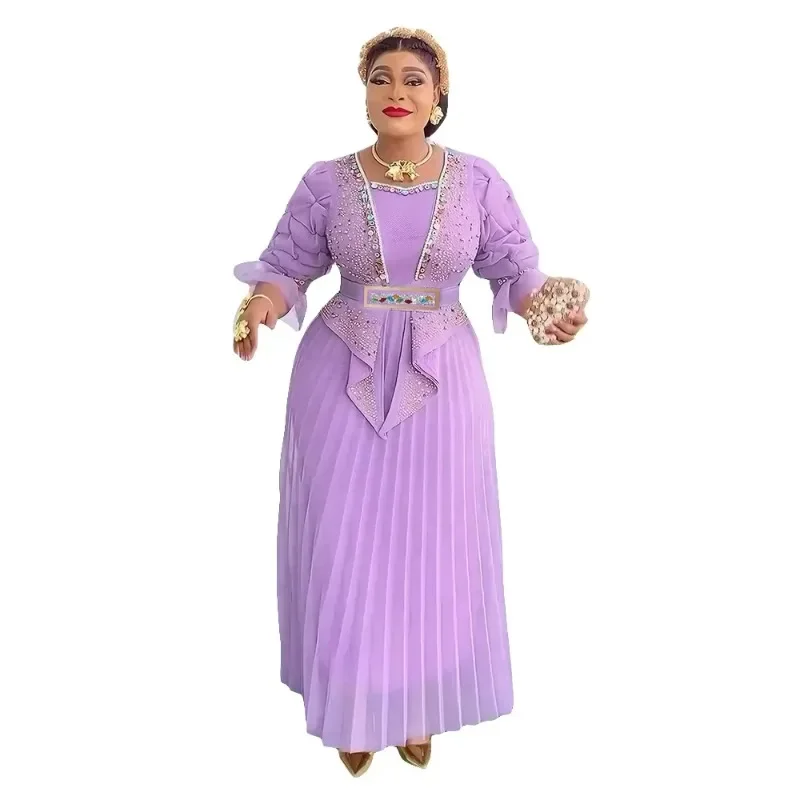 

Plus Size African Party Dresses for Women 2025 New Fashion Dashiki Ankara Wedding Evening Gown Elegant Outfits Muslim Maxi Dress