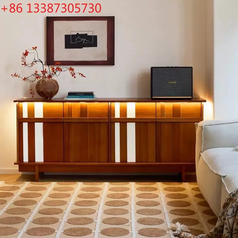 

Комод из цельного дерева середины века, главные прикроватные шкафы для хранения вещей, небольшие квартиры, гостиные у стены