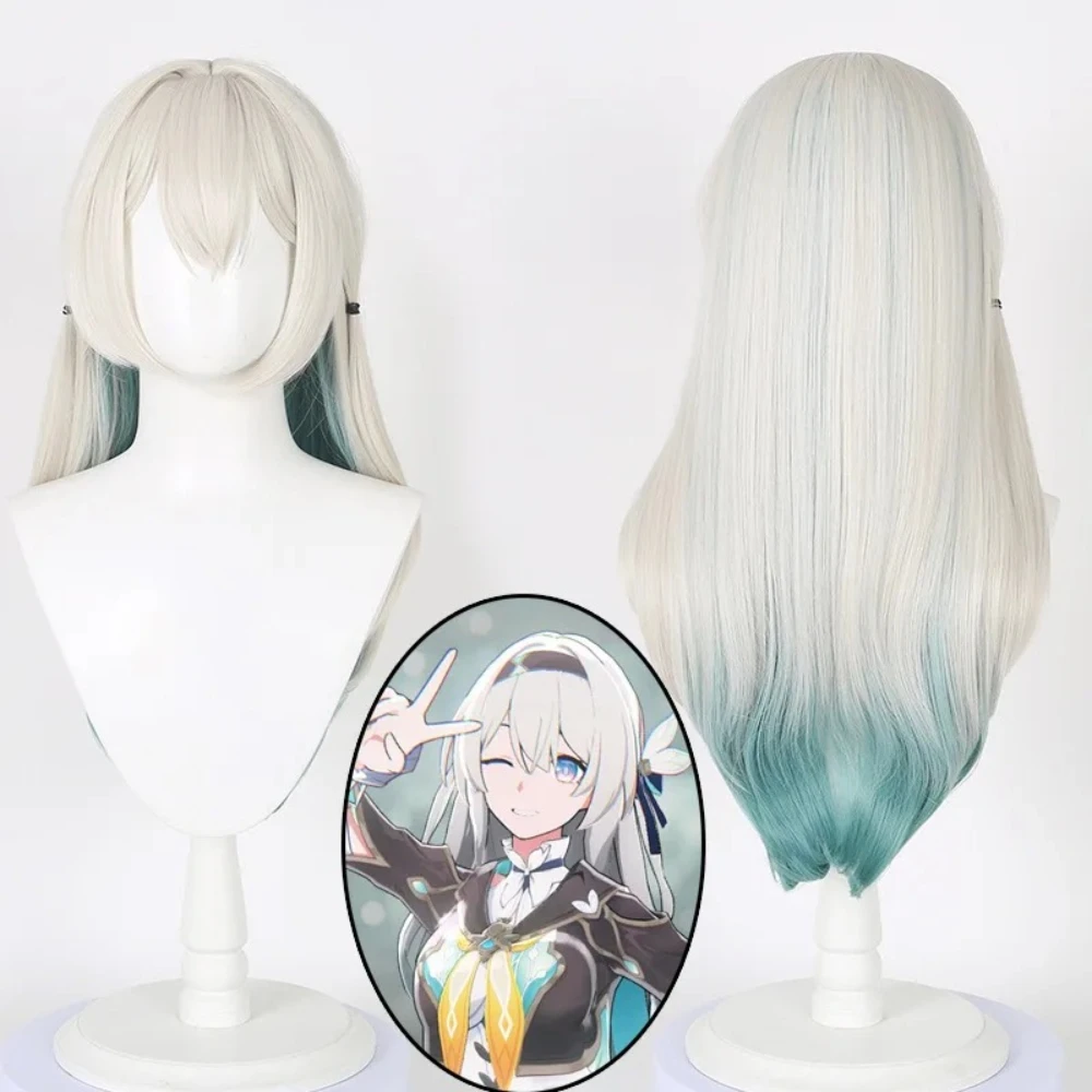 Cos Game Honkai: Star Rail Firefly Cosplay Wig Adult Women Girls Long Heat Resistant Synthetic Hair Halloween Costume Party