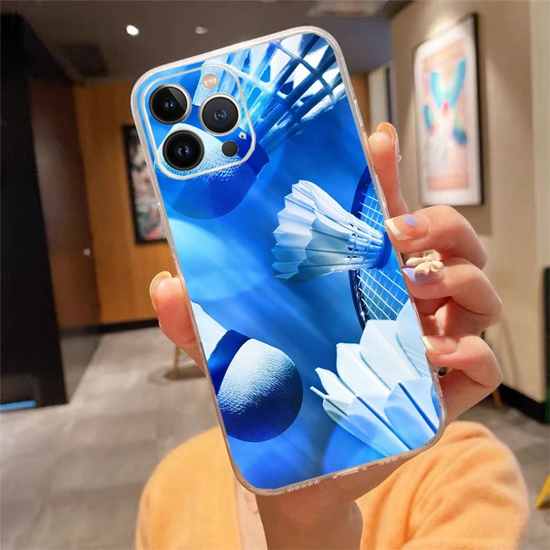 

Phone Case For iphone 17ProMax Air 16 15 14 13 Pro Max 15 16 Pro 15Plus Badminton Sport