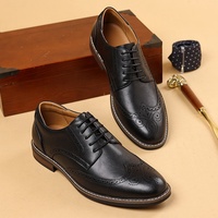 Lace up Oxford Shoe Brogue Dress Shoes Man Wedding Leather Derby Shoe