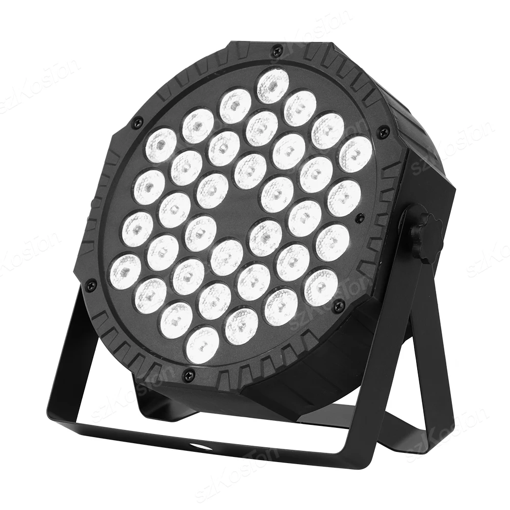 36W Remote Control Full Color Stage Flat Par Light LED RGB DMX512 DJ Disco Party Holiday Christmas Bar Club Birthday Show Lights