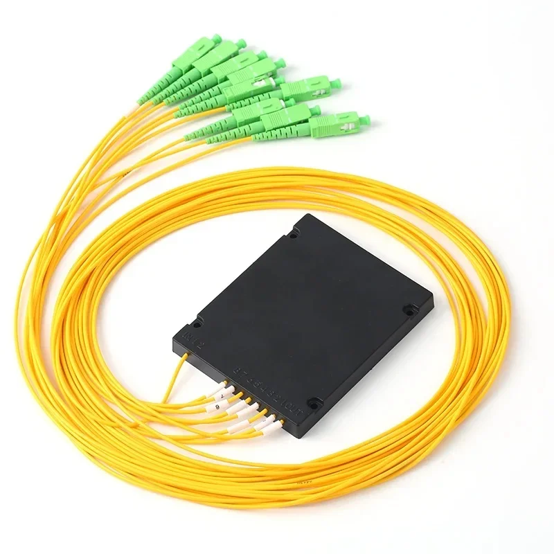 ZJ 5Pcs 1x8 PLC  Fiber Splitter Single Mode with SC/ APC LC/UPC Connector 2.0/3.0mm Fiber Optic Splitter