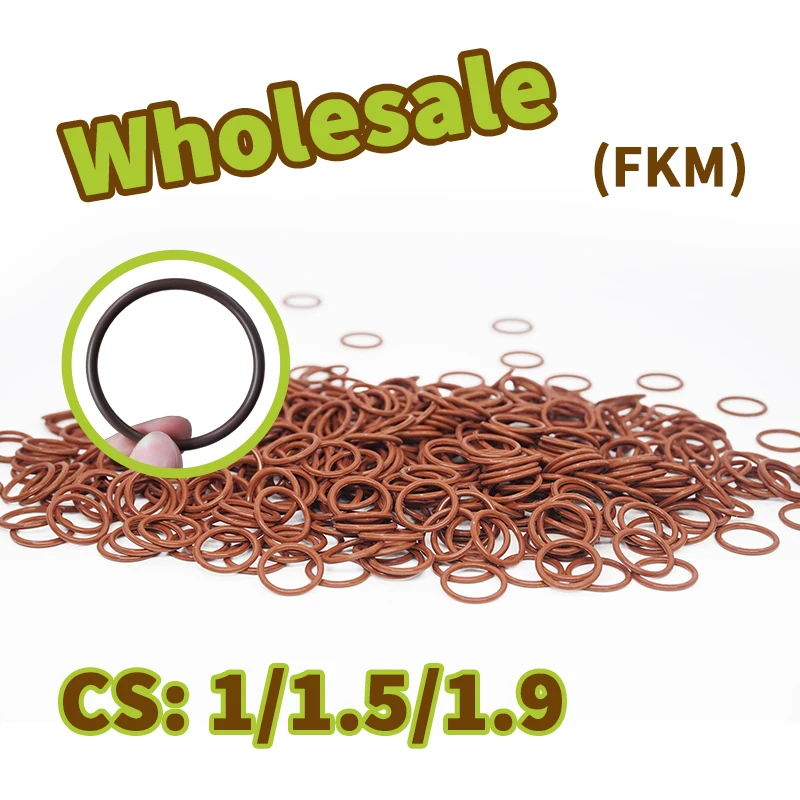 

FKM O-ring CS1/1.5/1.9mm thickness wholesale Sealing element Brown fluororubber gasket seal ring rubber elastic Free Shipping