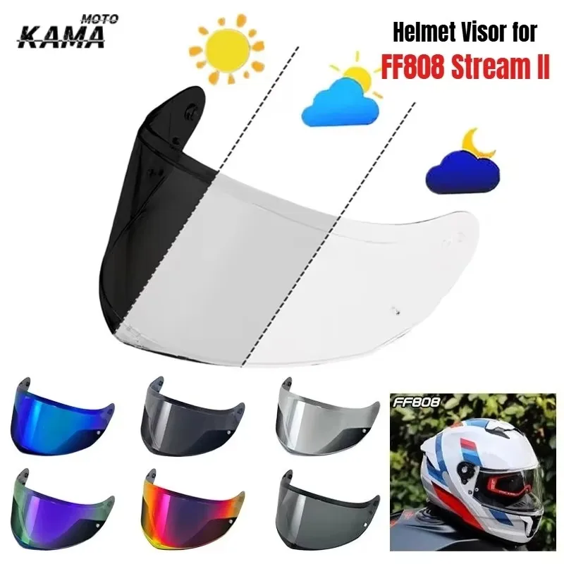 Helmet Visor for FF808 Stream II Motorcycle Replacement Lens Face Shield Visière Moto Accessories Windproof Durable
