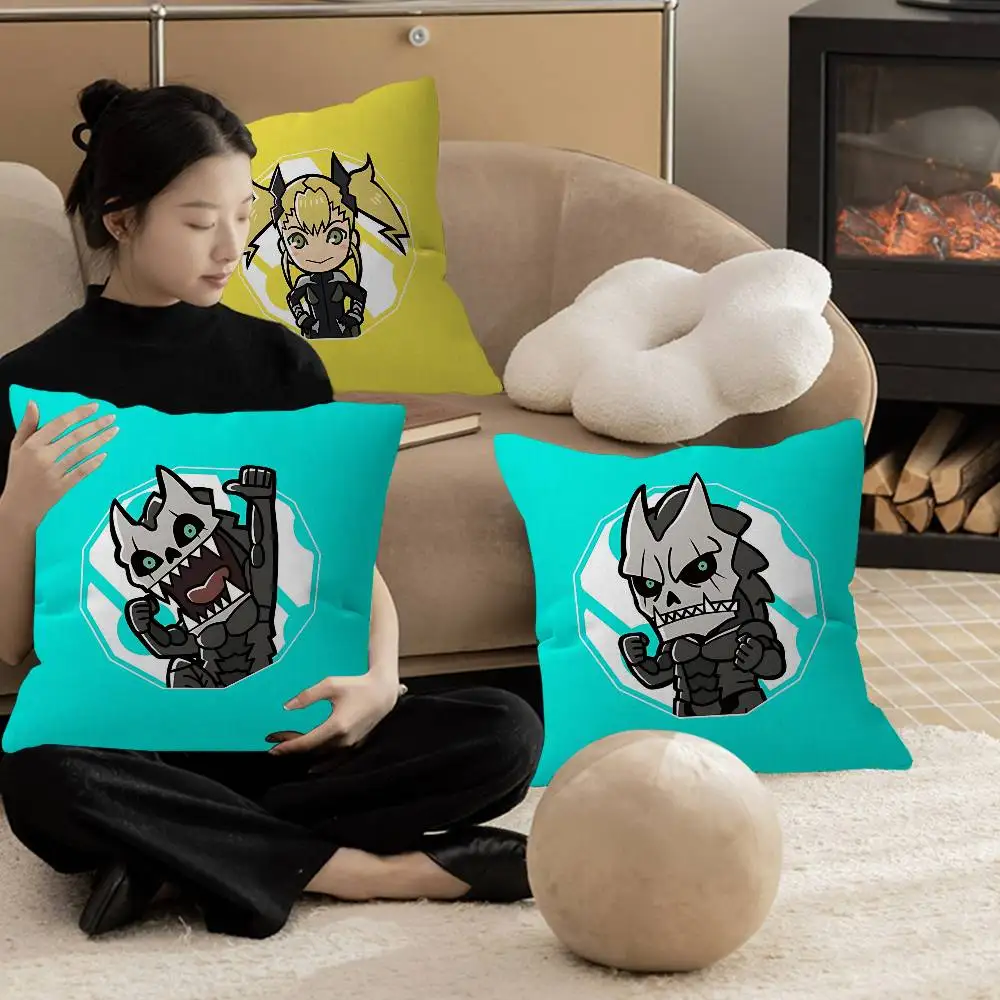 Anime Cute Kaiju No. 8 Cushion Cover Inches Farmhouse Decor Home Throw Pillow Covers for Couch Decorations