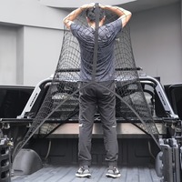 Universal Truck Bed Net Elastic Cargo Mesh Polyester Tailgate Organizer Multi Purpose Light Load Secure Transport Quick Release