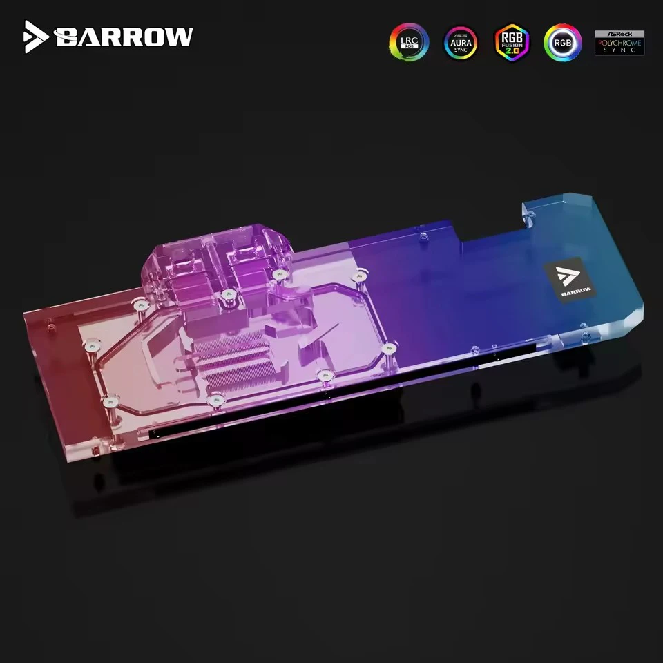 

BARROW GPU Water Block For ZOTAC RTX 3090/3080 Ti 12G6X Graphics card Cooler 5V ARGB 3PIN AURA SYNC BS-AIC3090-PA2