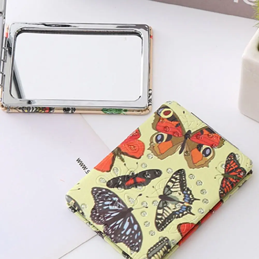 High Definition Folding Makeup Mirror Rctangular Foldable Foldable Mirror Double-sided Elegant Folding Cosmetic Mirrors Women