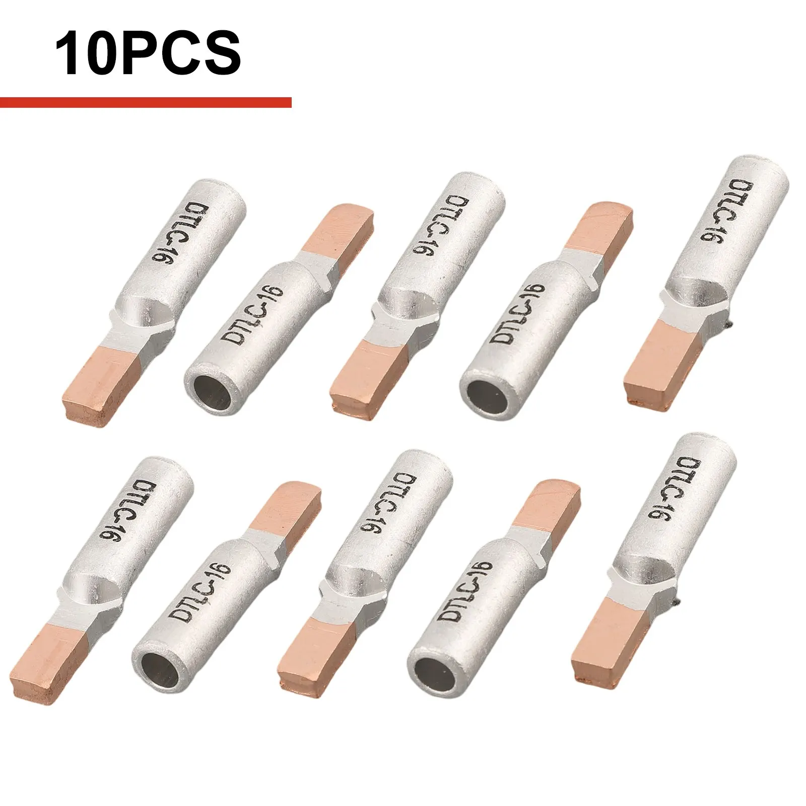 10pcs DTLC-14/16/25 Wire Terminal Cable Lugs Wiring Connector 10-25mm2 For Circuit Breaker Connector Fitting Accessories